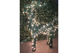 Световая фигура "Олень", Еловая гирлянда+светодиоды (уличное исполнение), 120х60см